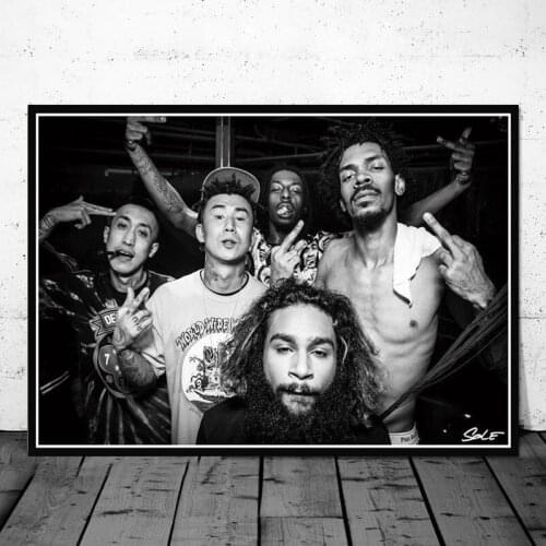 New Flatbush Zombies Rap Music Stars Singer Fashion Canvas Poster Prints Oil Painting Art Wall Pictures Living Room Home Decor
