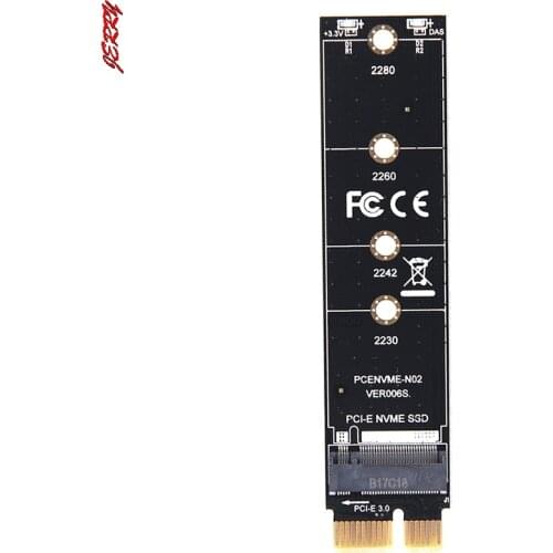 New PCIE To M2 Adapter NVMe SSD M2 PCIE X1 Riser PCI-E PCI Express M Key Connector 2230 2242 2260 2280 M.2 SSD Full Speed