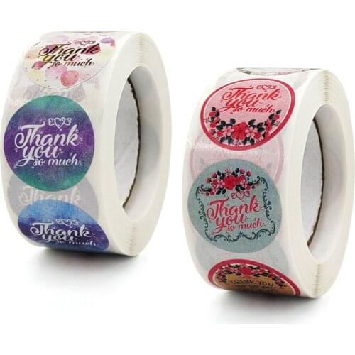 Package thank you flower seal sticker envelope decoration sticker label