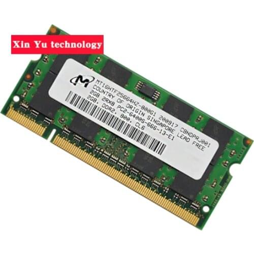 Lifetime warranty For Micron DDR2 2GB 800MHz PC2-6400S DDR 2 2G notebook memory Laptop RAM Original 200PIN SODIMM