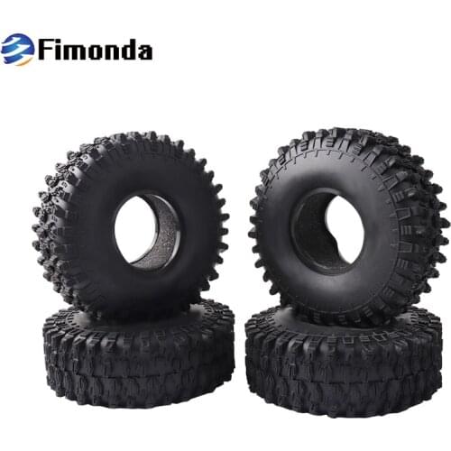 4PCS 1.9Inch Rubber Tires 120MM*45MM Soft Tires For 1/10 RC Crawler Car Axial SCX10 90046 RC4WD D90 Traxxas TRX4 Upgrade Parts