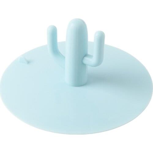 Cute Cactus Shaped Floor Drain Mats Cover Bathtub Sink Plug Water Stopper, Deodorant Kitchen Sink Stopper Sewer Cover Drain