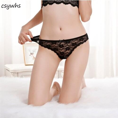 Lace Womens Sexy Thongs Lingerie G-string Underwear Panties Transparent Briefs Ladies T-back 1pcs