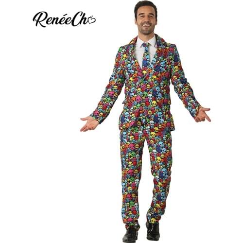 Crazy Suit Halloween Costume For Men adult costume halloween Men`s Skulleton Costume Suit Skeleton Cosplay For Carnival Party