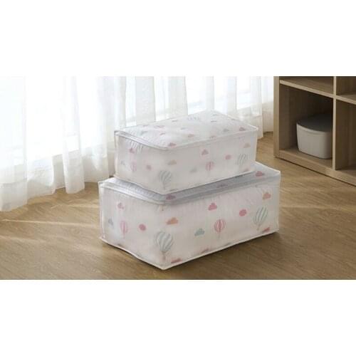20PCS / LOT PEVA Large Capacity Storage Bag Two Sizes Waterproof Moistureproof Bedding And Clothing Organizer Bags