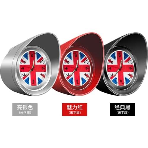 1pcs MIN Union Jack Car Clock Auto with Digital Electronic Quartz Watch Car Decoration Car Refitting Supplies Wallwith Backlight