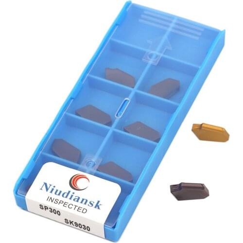 10Pcs SP200 SK9030 SP300 SK3030 Cutter SP400 SK3030 Slotting Blades Carbide Inserts CNC Lathe Cutting Tool Grooving Turning Tool