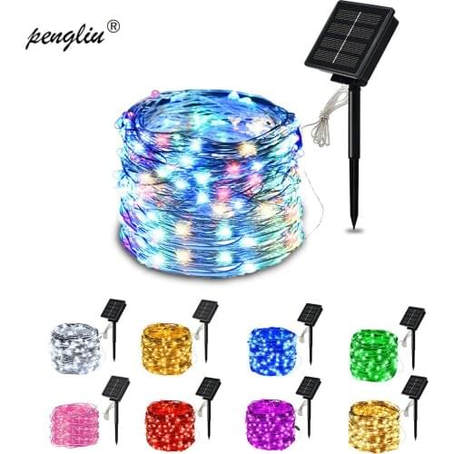 100/200 Led Solar Copper Wire Lamp Outdoor Solar Fairy Lights 10M 20M Kerst String Light For Wedding Garden Solar String Light