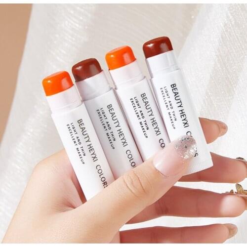 2 Colors Lipstick Nourishing Moisturizing Lip Balm Easy To Color Non-stick Cup Lip Cosmetic Waterproof Long Lasting Makeup TSLM1
