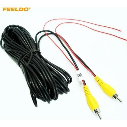 FEELDO 10M Car RCA Reversing Camera Video Cable With Spcial Reversing/Backup Detecting Wire #AM4544