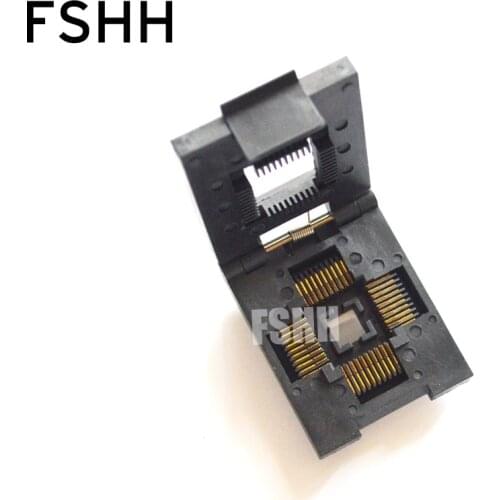 CQFP40 test socket QFP40 Clamshell ic socket Pin pitch =1.27mm Chip size =14.5x14.5mm 20x20mm