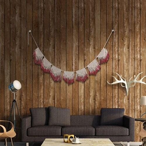 Color Cotton And Linen Long Tapestry Tassel Wall Hanging Door Curtain Hotel Background Decor Bohemian Style Chic Ornaments