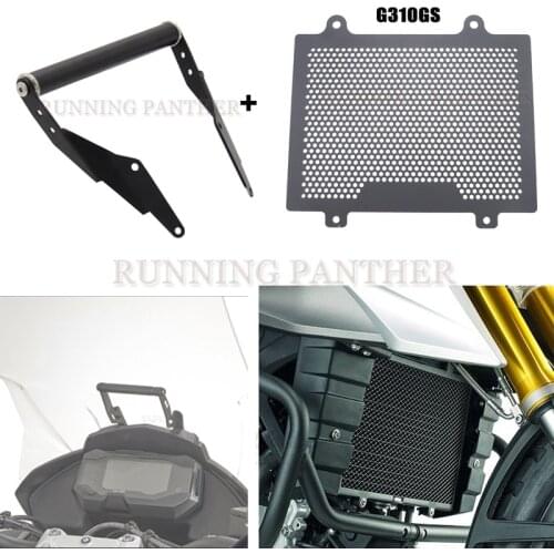 Navigation Phone Holder Frame Bracket windshield Navigation bracket + Protector Grille Grill Cover For BMW G310GS G 310 GS 2017