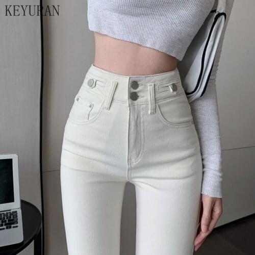Skinny Denim Jeans Y2k Women High Waist Pants Vintage Trousers Female Streetwear Summer Jeans for Woman Stretch Pencil Pants