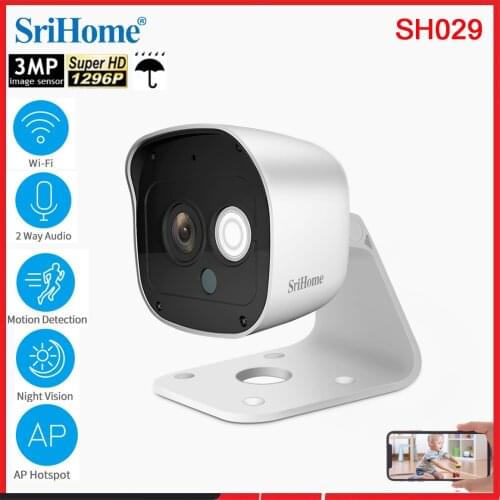 1296P 3MP HD Waterproof Remote Night Vision Surveillance Camera Wireless Two-Way Intercom Humanoid Detection Mini IP Wifi Camera