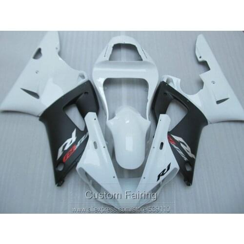 Bodywork top selling fairing kit for Yamaha R1 00 01 white black fairings set YZF R1 2000 2001TS34