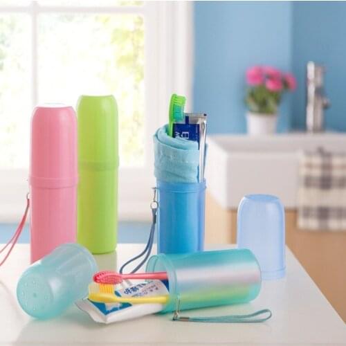 Creative Travel Portable Toothbrus storage Box Toothpaste Holder Storage Case Box Household Storage Cup Bathroom Accessorie