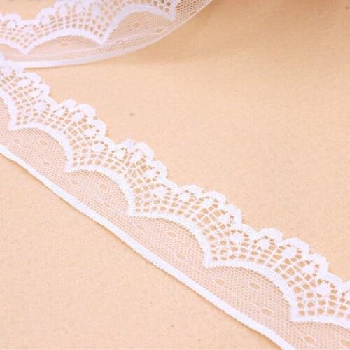 Wholesale 300yards White and Black Cotton Lace Crochet Ribbon lace width 40mm Lace Trim Edging WeddingLeiao Craft