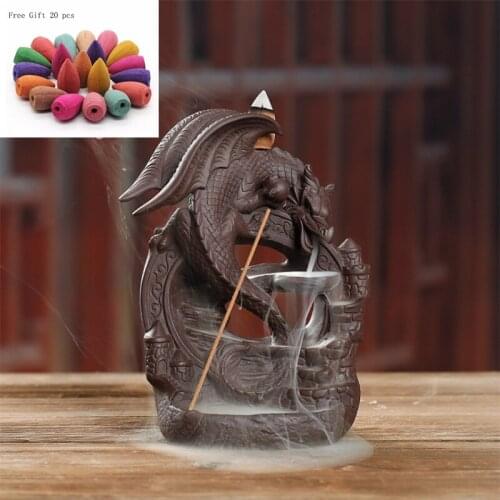 Incense Burner Smoke Waterfall Backflow Incense Burner Creative Home Decor Incense Holder Ceramic Censer Handicrafts