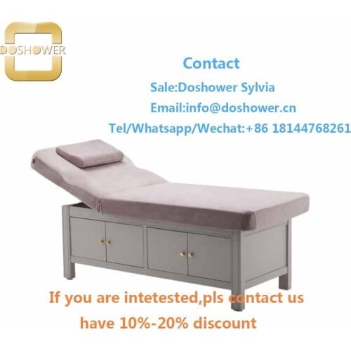 Wood base massage table with wholesale facial bed for multifunctional massage bed