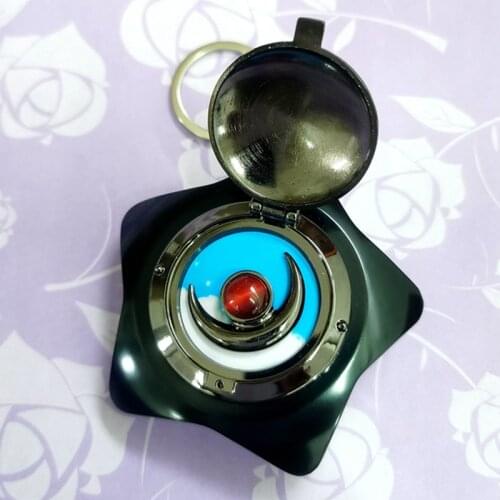 Japan Anime Sailor Moonlight Memory Star Locket Starlit Sky Metal/Resin Music Box Pendant Free With Key Ring Cosplay Props Gifts