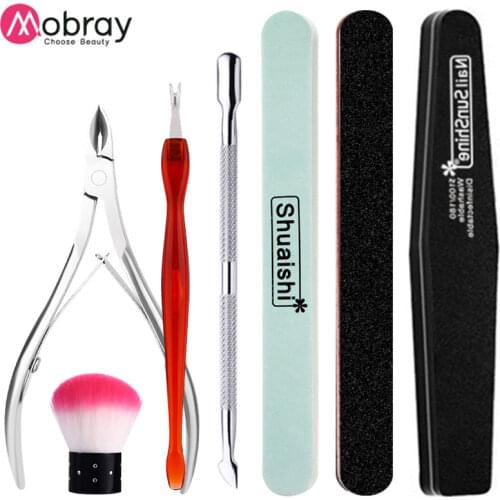 Manicure Set Polishing Strip Nail File Stainless Steel Dead Skin Scissor Dead Skin Fork Manicure Remover Exfoliating Tools Set