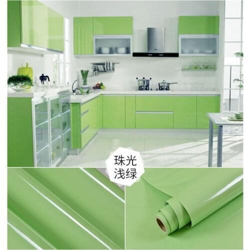 Solid Color Home Decoration Films Vinyl Self-adhesive Stickers for Furniture Renovation Kitchen Cabinets Waterproof Wallpaper