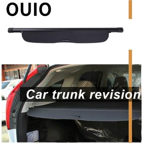 OUIO 1Set Car Rear Trunk Cargo Cover For Honda Fit/Jazz 2008 2009 2010 2011 2012 2013 Black Security Shield Shade Accessories
