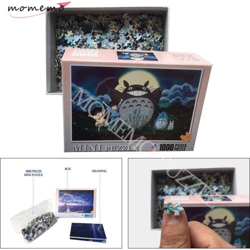 MOMEMO My Neighbor Totoro Puzzle Toys 1000 Pieces Puzzle for Adults Cartoon Anime Wooden Jigsaw Puzzle Kids Educational Toys