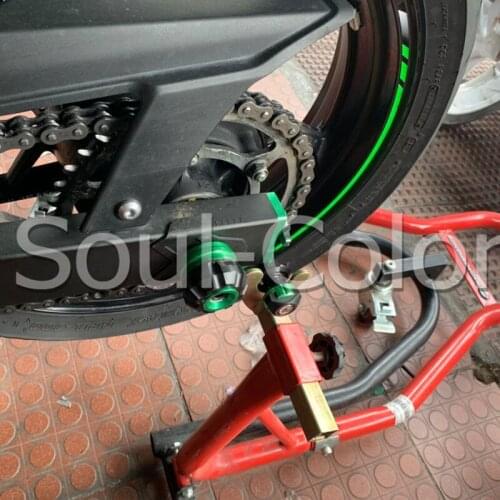 Motorcycle Front and rear wheels drop ball / shock absorber front axle slider swingarm For Kawasaki NINJA 400 NINJA400 2017 18