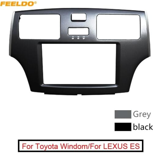 FEELDO Car 2DIN Stereo Audio Fascia Panel Frame Adaptor For Toyota Windom LEXUS ES Dash Trim Frame Installation Fit Kit