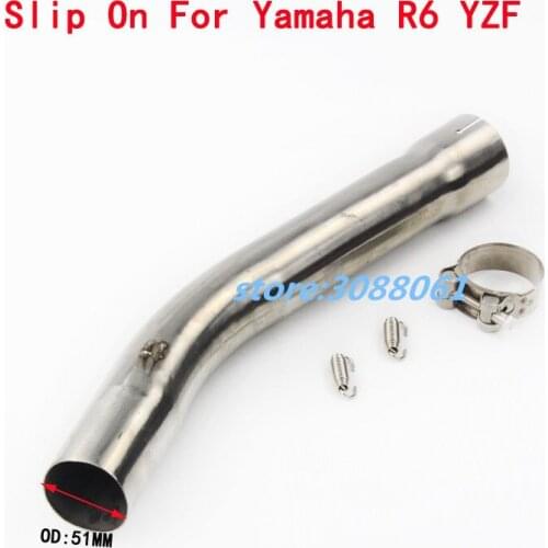 R6 Connector Slip On For Yamaha YZF YZF-R6 1998-2005 Motorcycle Modified Exhaust Muffler Escape Stainless Steel Middle Link Pipe