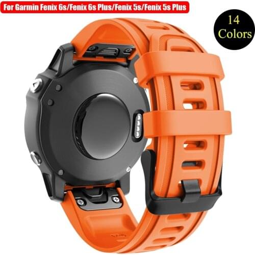 For Garmin Fenix 6s/Fenix 6s Pro/Fenix 5s/Fenix 5s Plus 20MM Easyfit Sport Silicone Rubber Watch Band Strap for Fenix 6s/6s Pro