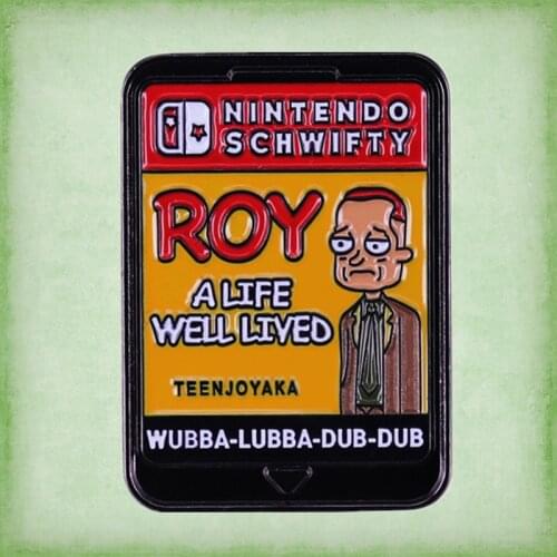 Rick VR game Mortynight Run Switch cartridge enamel pin adventurous life of Roy brooch jewelry