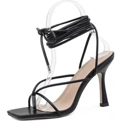 European And American Foreign Trade Same Style Sandals For Women 2021 New Fashion Strappy Ladies Sandals Flip Flops High Heel