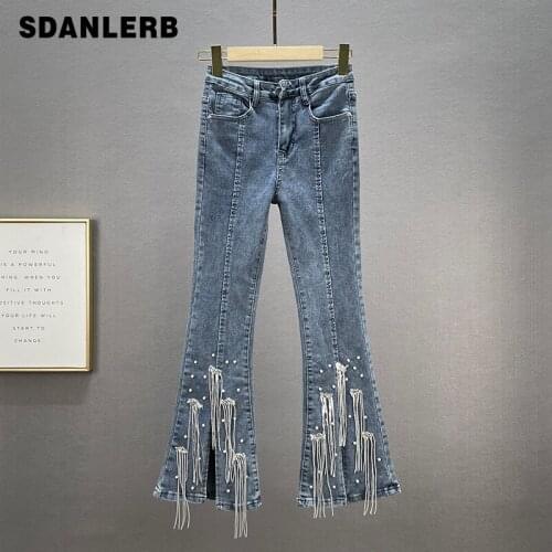 Женские джинсы клеш SDANLERB China At AliExpress