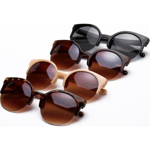 Cat Eye Women 's Sunglasses Retro Designer Super Round Vintage Glasses Goggles for Man Polycarbonate UV400 Eyewear Adult 60mm