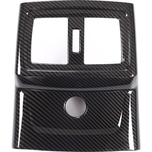 Carbon fiber Style For BMW X1 F48 2016-2018 ABS Plastic Rear Row AC Vent Outlet Cover Trim Accessories For BMW X2 F47 2018