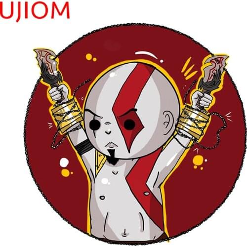 UJIOM Q Version God of War- Kratos Wall Sticker Home Decoration Fashion Waterproof Wall Cupboard Stickers Room Decor Art Decals