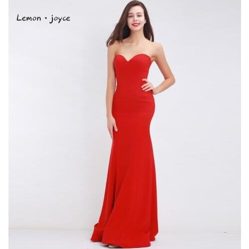 Red Mermaid Evening Dresses 2020 Long Elegant Sweetheart Simple Prom Dresses Special Occasions Gowns vestido de noiva
