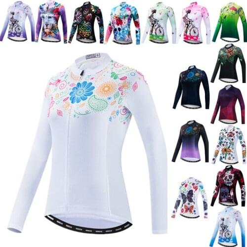 Weimostar Womens Cycling Jersey Long Sleeve Bicycle Clothing Ropa Ciclismo Autumn Mountain Bike Clothes Femal Cycling Wear roupa