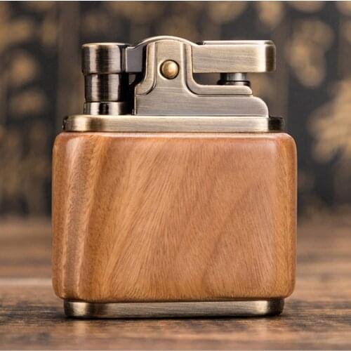 Vintage Kerosene Lighters Oil Gasoline Wood Lighter Grinding Wheels Brass Core Cigarette Lighter Gadget gasoline Fire gift