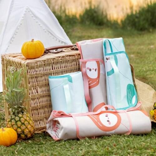 Waterproof Foldable Outdoor Camping Picnic Plaid Portable Beach Cloth Blanket Baby Thick Sleeping Multiplayer Tourist PVCMat