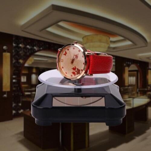 Solar Power Rotating Jewelry Stand Creative Jewelry Display Turning Table Jewelry Show Holder For Photography Video