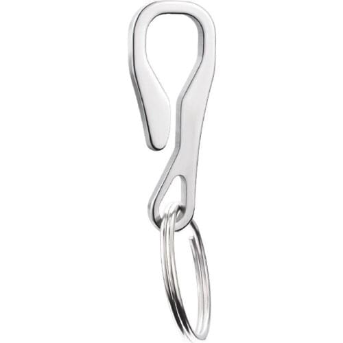 Clip With Key Ring Stainless Steel Portable Trouser Pocket Clip Keychain Hanging Buckle