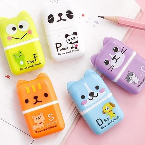 Roller Eraser Cute Cartoon Rubber Kawaii Students Stationery Material Escolar Kids Gifts School Office Correction Supplies