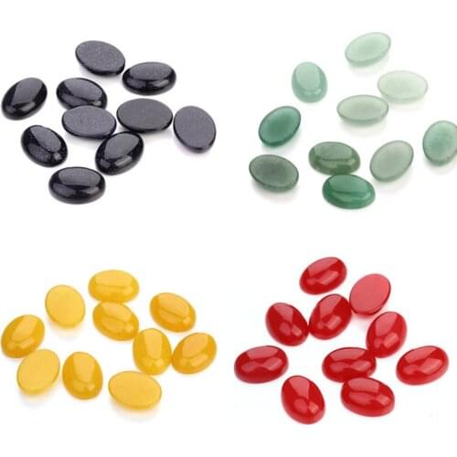10pcs/lot Natural 10x14mm 13x18mm 18x25mm Stone Cameo Cabochon Beads Oval Shape Diy Cabochon Setting Beads For Jewelry Making
