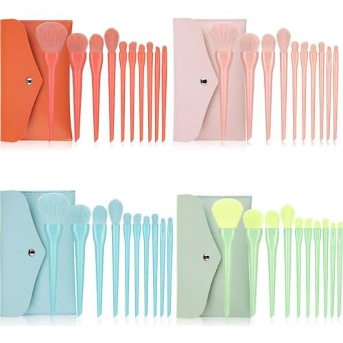 10pcs Champagne makeup brushes set for cosmetic foundation powder blush eyeshadow kabuki blending make up brush beauty tool