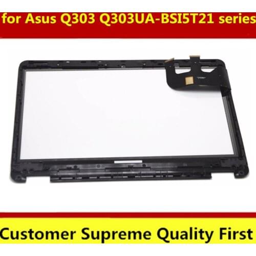 13.3" Touch Screen Digitizer Glass Sensor Panel Laptop Housings Touchpads Replacement Parts +Bezel for Asus Q303 Q303UA-BSI5T21