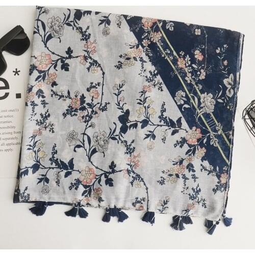 2020 Fashion Autumn Women Viscose Scarf Polka Floral Patchwork Beach Hijab Shawls and Wraps Female Foulards Echarpe Muslim Hijab